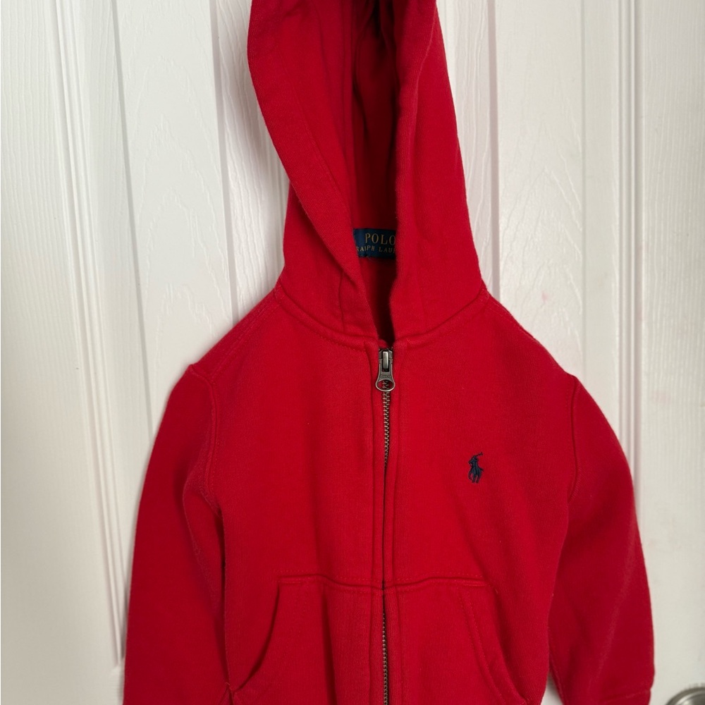 Polo by Ralph Lauren Kids' Bright Red Zip-Up Hoodie